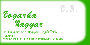 bogarka magyar business card